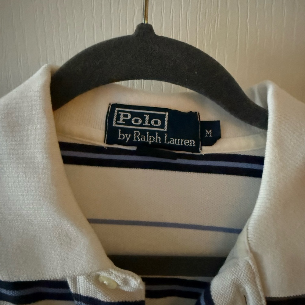Ralph Lauren Men's Polo Shirt with Navy Stripes - Picture 3 of 4